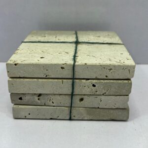 Travertine Stone Coaster Set 4 Piece
