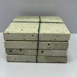 Travertine Stone Coaster Set 4 Piece