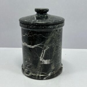 Handmade Black Zebra Marble Jar