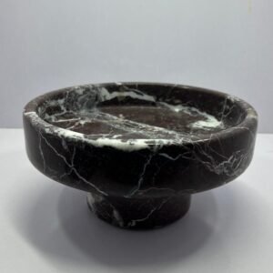 Red Zebra Marble Fruit Bowl