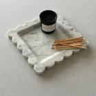 White Marble Fluted Tray – Luxury Decorative & Serving Tray