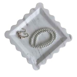 White Marble Fluted Tray – Luxury Decorative & Serving Tray