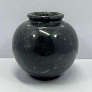 Jet Black Marble Vase