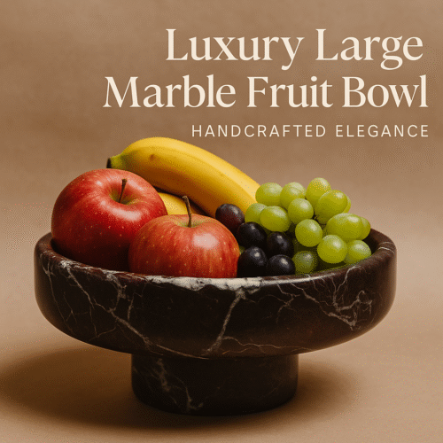 Large Marble Fruit Bowl