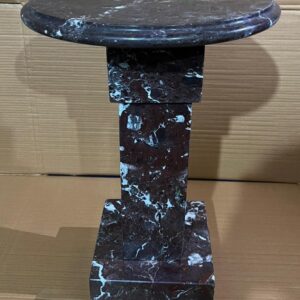 Zebra Red Marble Table