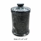 Black Zebra Marble Cremation Urn