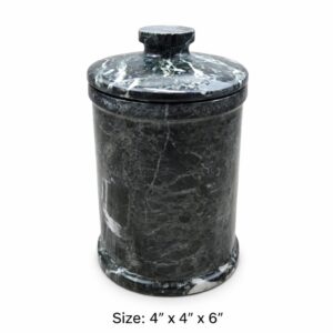 Black Zebra Marble Cremation Urn